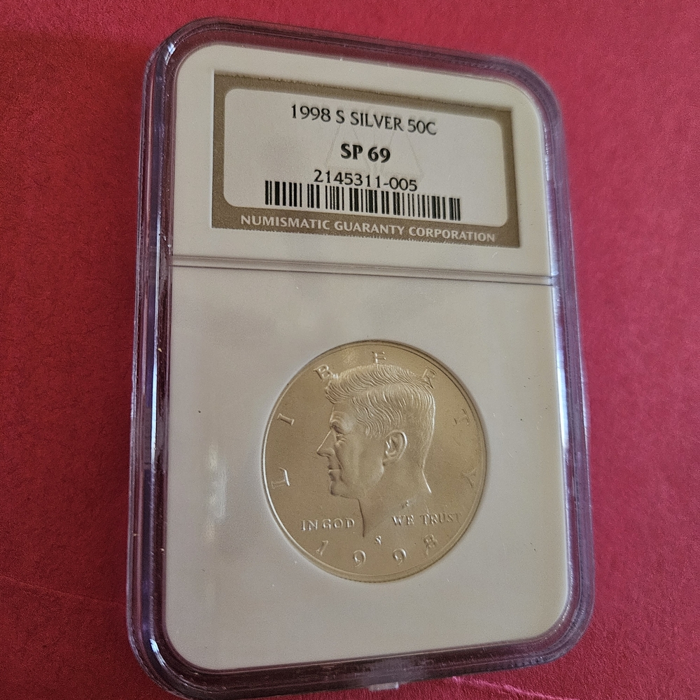 Certified Silver 1998 S 50C Collector Coin - SP69